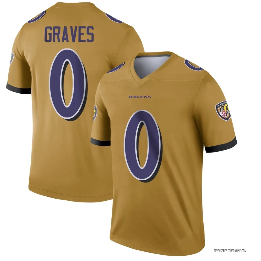 Aaron Graves Baltimore Ravens Men's Legend Inverted Nike Jersey - Gold