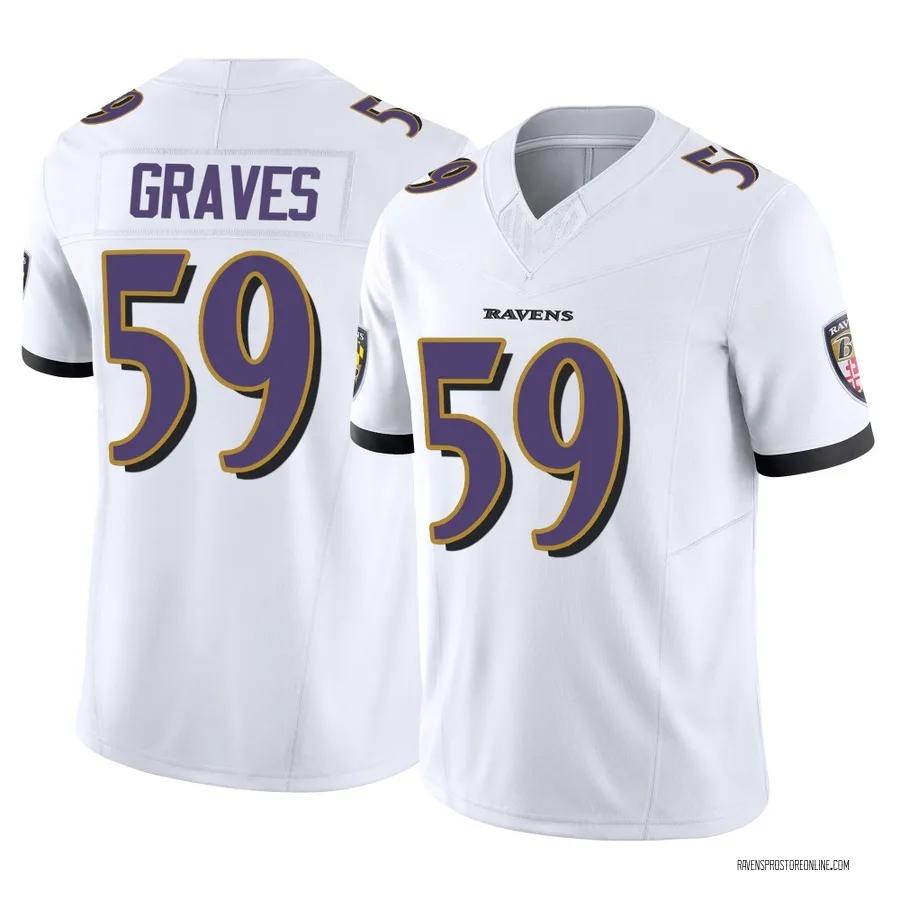 Aaron Graves Baltimore Ravens Men's Limited Vapor F.U.S.E. Nike Jersey - White