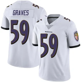 Aaron Graves Baltimore Ravens Men's Limited Vapor Untouchable Nike Jersey - White