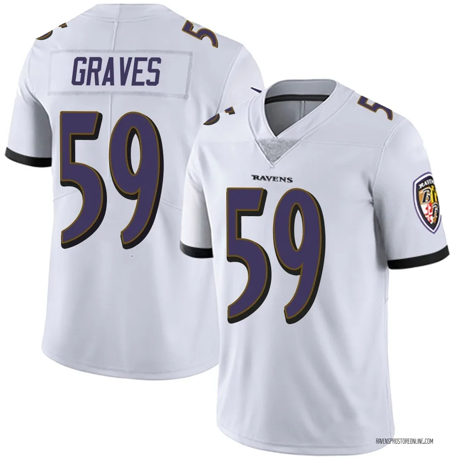 Aaron Graves Baltimore Ravens Men's Limited Vapor Untouchable Nike Jersey - White