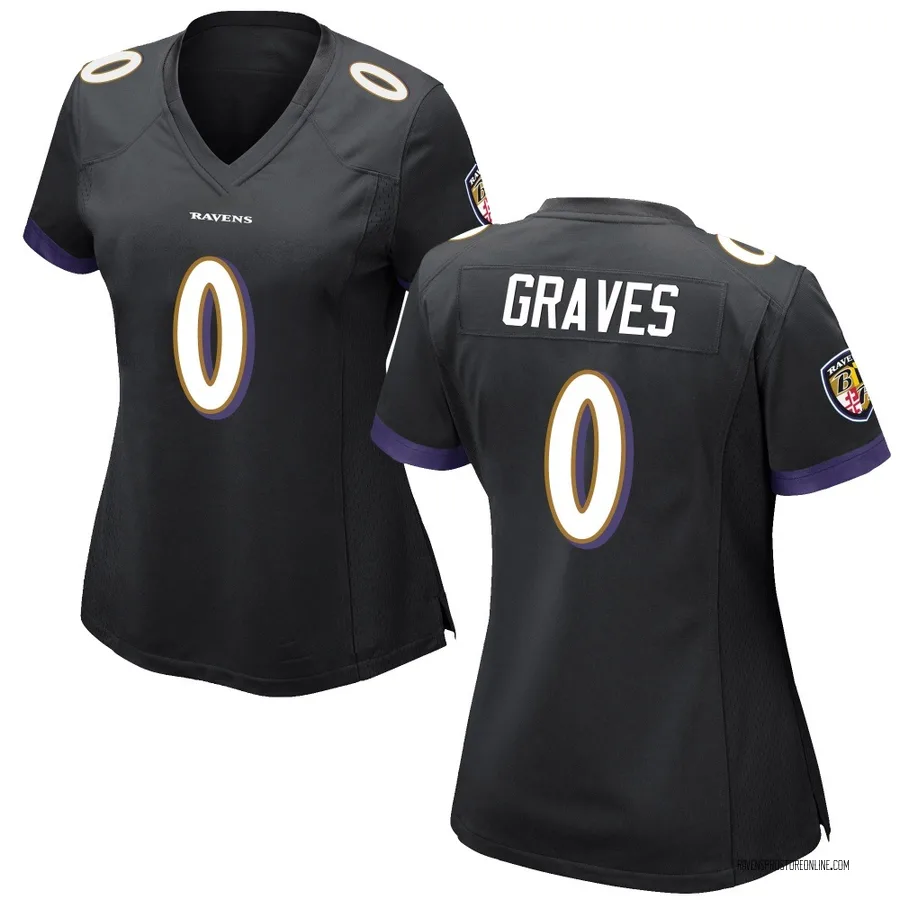 Aaron Graves Baltimore Ravens Women's Game Nike Jersey - Black