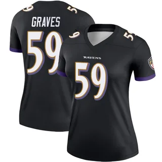 Aaron Graves Baltimore Ravens Women's Legend Nike Jersey - Black