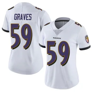 Aaron Graves Baltimore Ravens Women's Limited Vapor Untouchable Nike Jersey - White