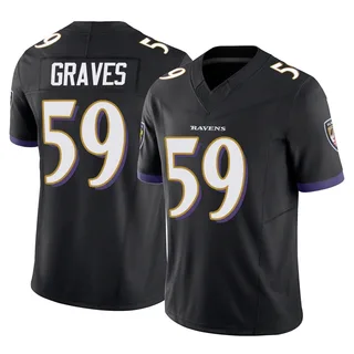 Aaron Graves Baltimore Ravens Youth Limited Vapor F.U.S.E. Nike Jersey - Black
