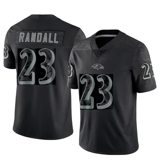 Adam Randall Baltimore Ravens Men's Limited Reflective Nike Jersey - Black