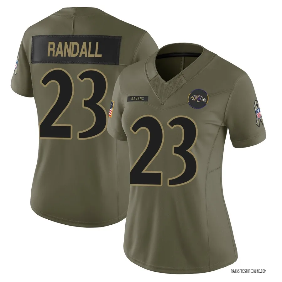 Adam Randall Baltimore Ravens Women's Limited 2025 Salute to Service Nike Jersey - Olive