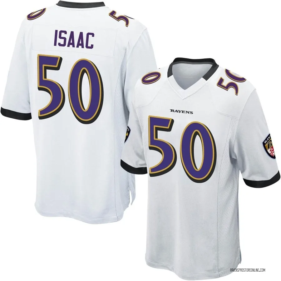 Adisa Isaac Baltimore Ravens Men's Game Nike Jersey - White