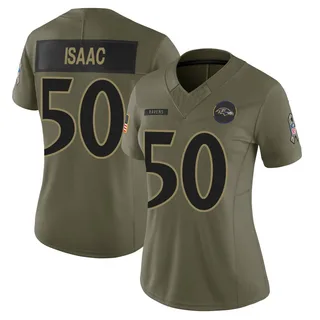 Adisa Isaac Baltimore Ravens Women's Limited 2025 Salute to Service Nike Jersey - Olive