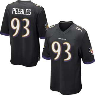 Aeneas Peebles Baltimore Ravens Men's Game Nike Jersey - Black