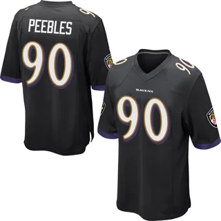 Aeneas Peebles Baltimore Ravens Men's Game Nike Jersey - Black