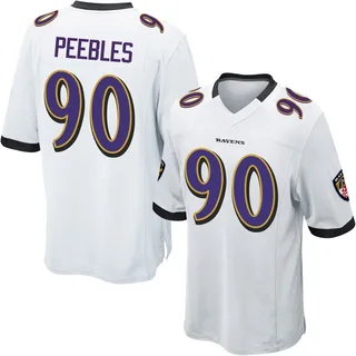 Aeneas Peebles Baltimore Ravens Men's Game Nike Jersey - White