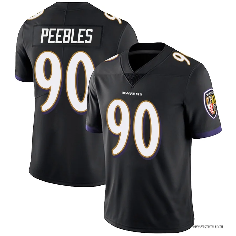Aeneas Peebles Baltimore Ravens Men's Limited Alternate Vapor Untouchable Nike Jersey - Black
