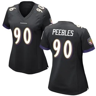 Aeneas Peebles Baltimore Ravens Women's Game Nike Jersey - Black