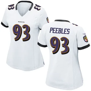 Aeneas Peebles Baltimore Ravens Women's Game Nike Jersey - White