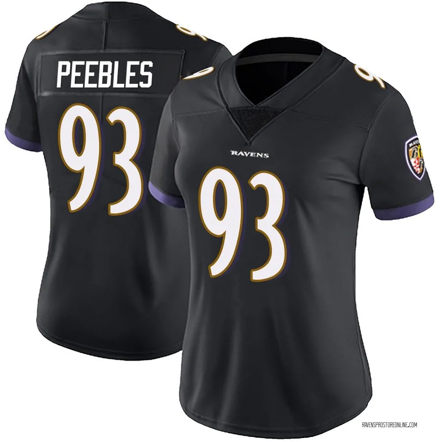 Aeneas Peebles Baltimore Ravens Women's Limited Alternate Vapor Untouchable Nike Jersey - Black