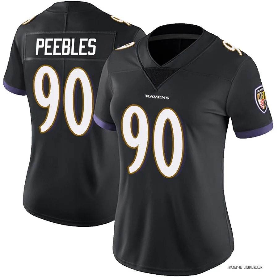 Aeneas Peebles Baltimore Ravens Women's Limited Alternate Vapor Untouchable Nike Jersey - Black