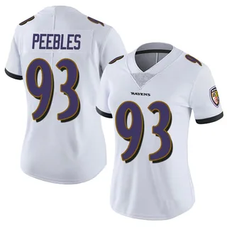 Aeneas Peebles Baltimore Ravens Women's Limited Vapor Untouchable Nike Jersey - White