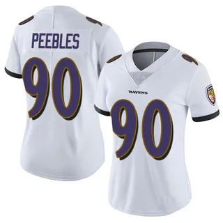 Aeneas Peebles Baltimore Ravens Women's Limited Vapor Untouchable Nike Jersey - White