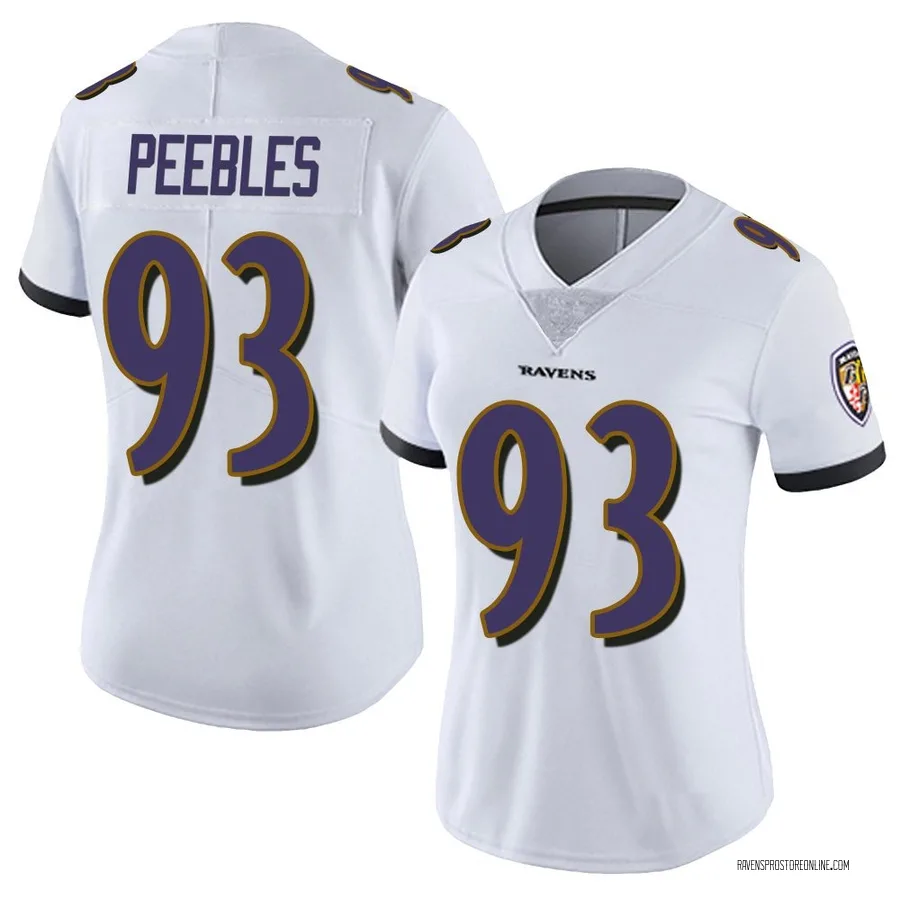 Aeneas Peebles Baltimore Ravens Women's Limited Vapor Untouchable Nike Jersey - White