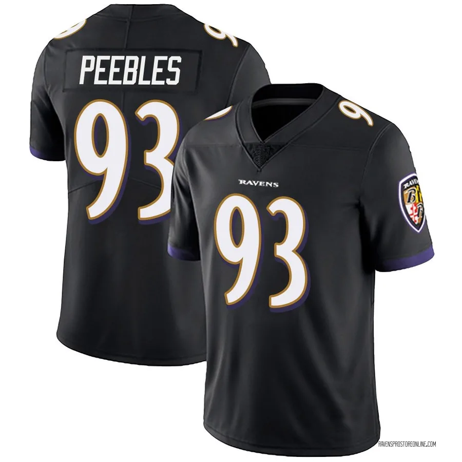 Aeneas Peebles Baltimore Ravens Youth Limited Alternate Vapor Untouchable Nike Jersey - Black