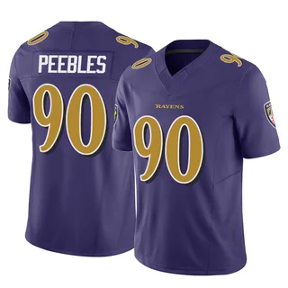 Aeneas Peebles Baltimore Ravens Youth Limited Vapor F.U.S.E. Nike Jersey - Purple