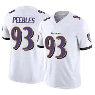 Aeneas Peebles Baltimore Ravens Youth Limited Vapor F.U.S.E. Nike Jersey - White