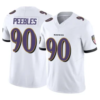 Aeneas Peebles Baltimore Ravens Youth Limited Vapor F.U.S.E. Nike Jersey - White