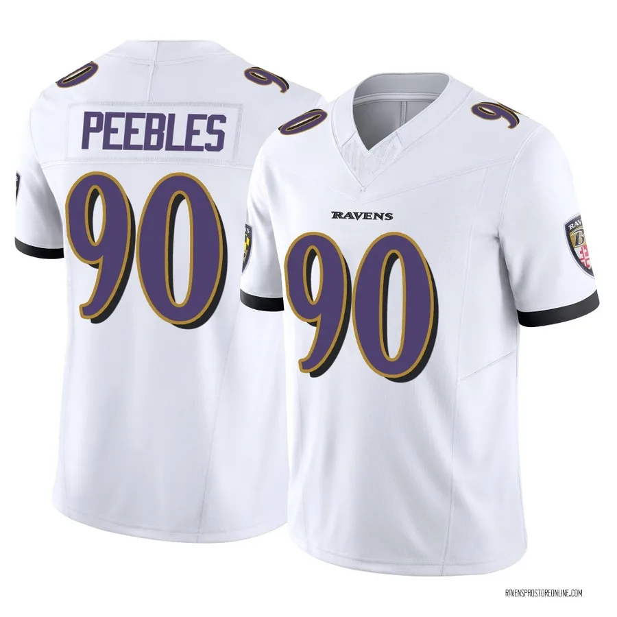 Aeneas Peebles Baltimore Ravens Youth Limited Vapor F.U.S.E. Nike Jersey - White