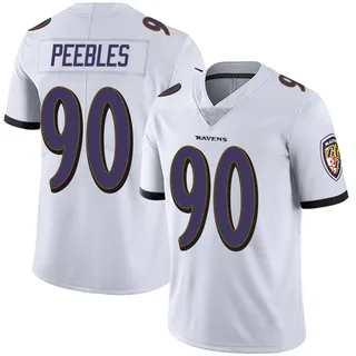 Aeneas Peebles Baltimore Ravens Youth Limited Vapor Untouchable Nike Jersey - White
