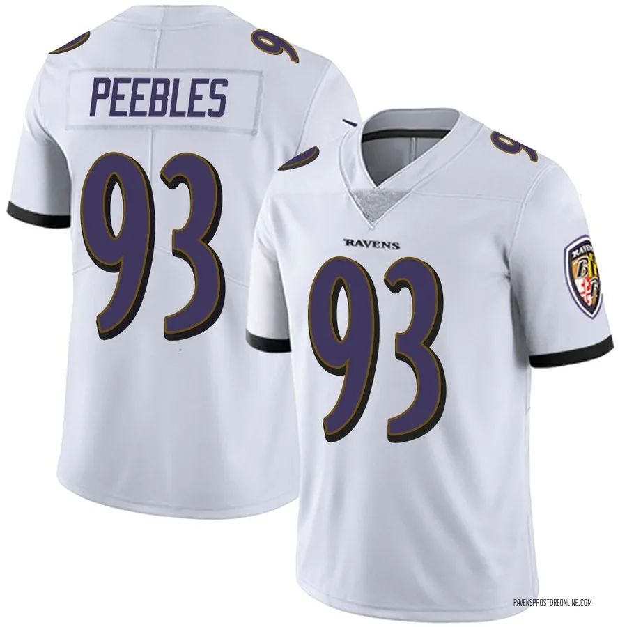 Aeneas Peebles Baltimore Ravens Youth Limited Vapor Untouchable Nike Jersey - White