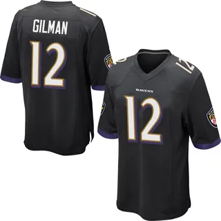 Alohi Gilman Baltimore Ravens Men's Game Nike Jersey - Black