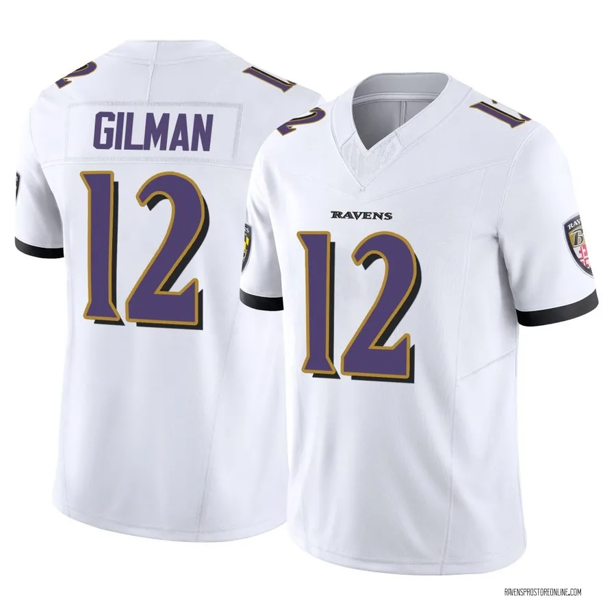 Alohi Gilman Baltimore Ravens Men's Limited Vapor F.U.S.E. Nike Jersey - White