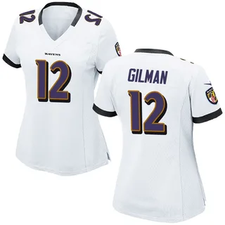 Alohi Gilman Baltimore Ravens Women's Game Nike Jersey - White