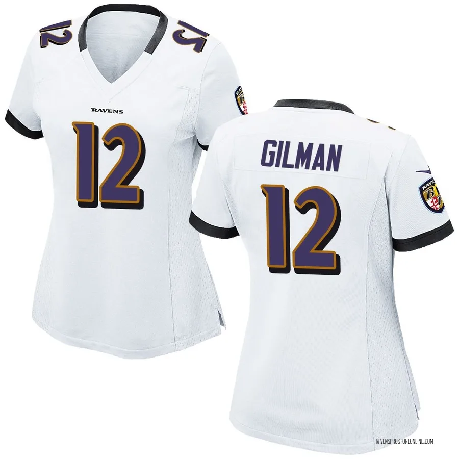 Alohi Gilman Baltimore Ravens Women's Game Nike Jersey - White