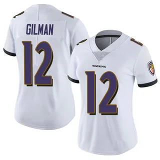 Alohi Gilman Baltimore Ravens Women's Limited Vapor Untouchable Nike Jersey - White