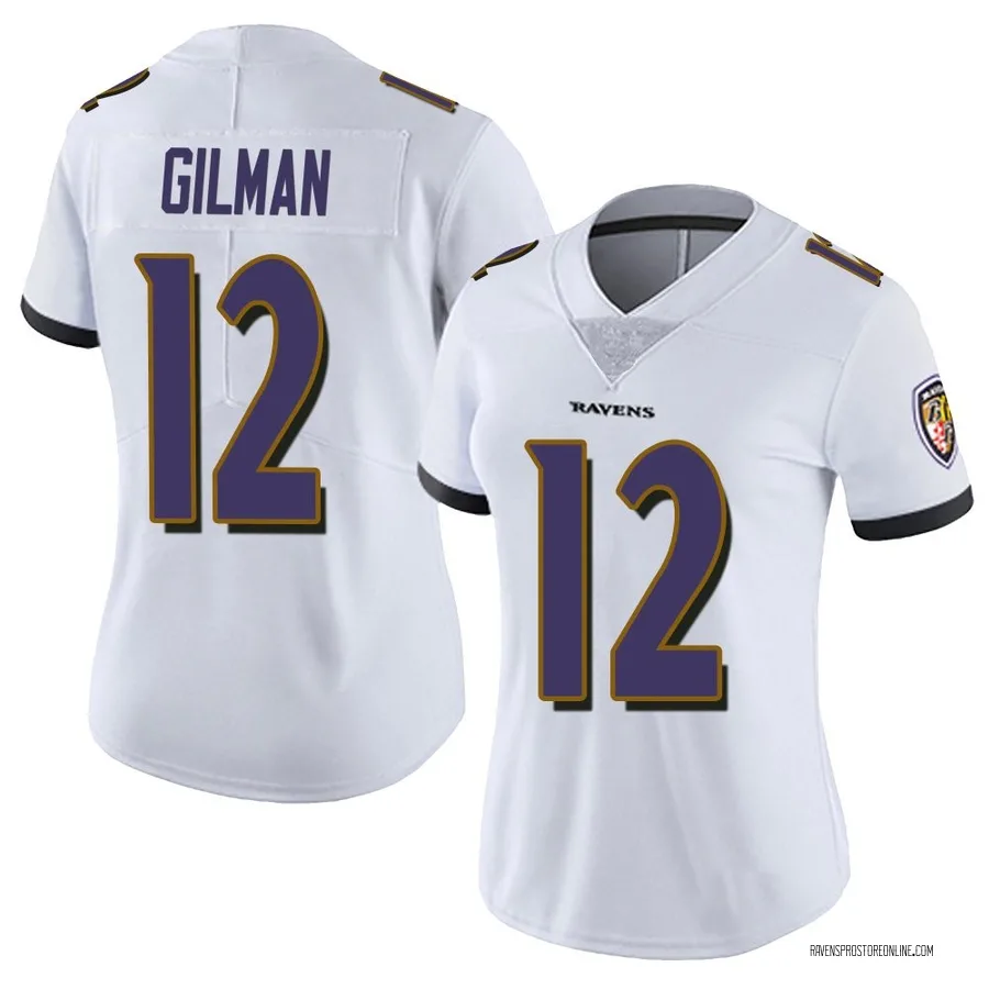 Alohi Gilman Baltimore Ravens Women's Limited Vapor Untouchable Nike Jersey - White