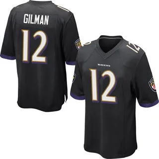 Alohi Gilman Baltimore Ravens Youth Game Nike Jersey - Black