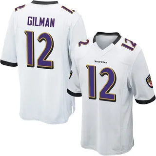 Alohi Gilman Baltimore Ravens Youth Game Nike Jersey - White