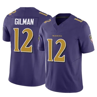Alohi Gilman Baltimore Ravens Youth Limited Vapor F.U.S.E. Nike Jersey - Purple