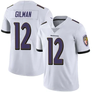 Alohi Gilman Baltimore Ravens Youth Limited Vapor Untouchable Nike Jersey - White