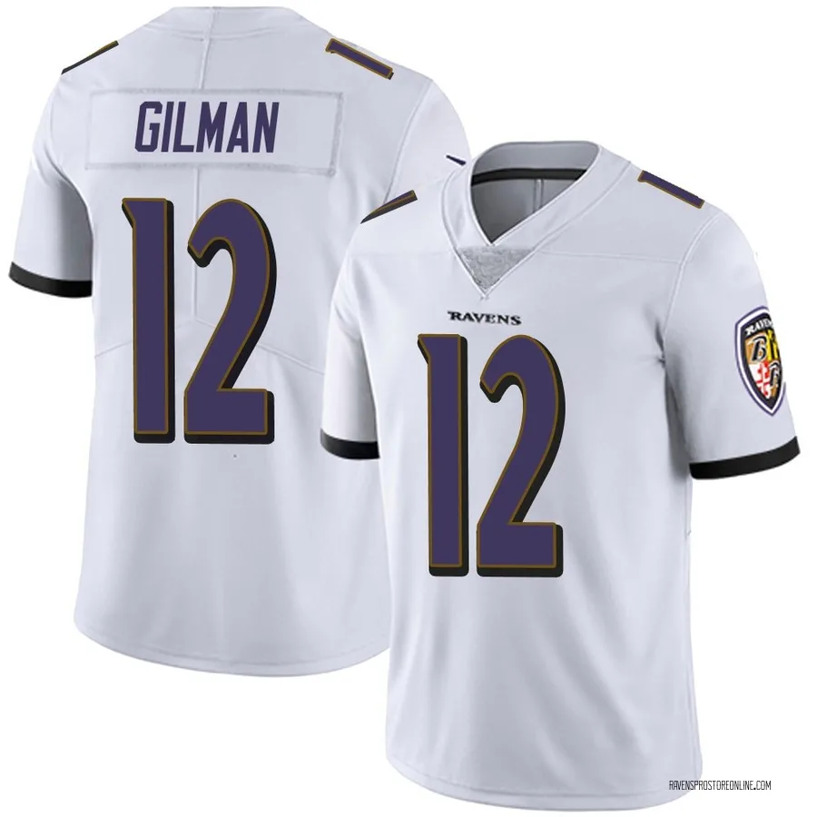 Alohi Gilman Baltimore Ravens Youth Limited Vapor Untouchable Nike Jersey - White