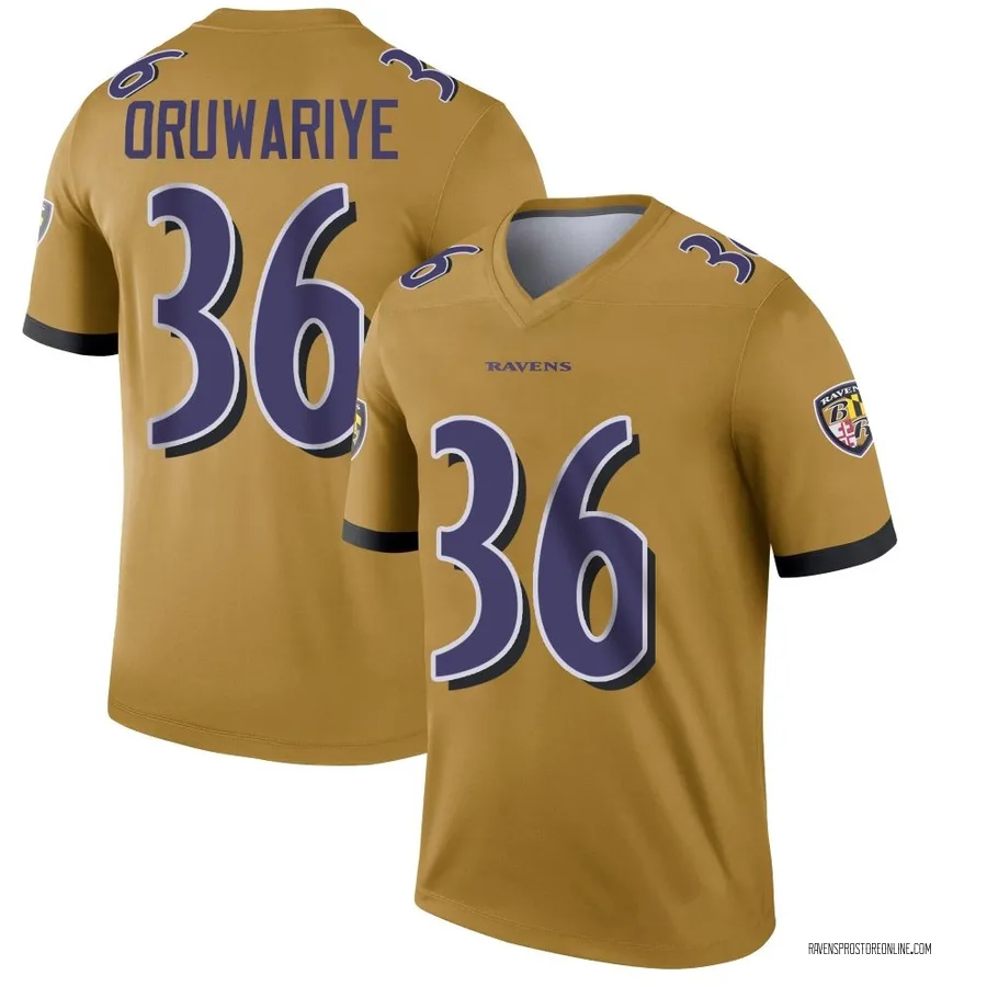 Amani Oruwariye Baltimore Ravens Men's Legend Inverted Nike Jersey - Gold