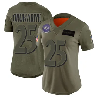 Amani Oruwariye Baltimore Ravens Women's Limited 2019 Salute to Service Nike Jersey - Camo