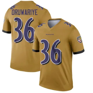 Amani Oruwariye Baltimore Ravens Youth Legend Inverted Nike Jersey - Gold
