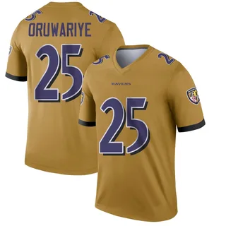 Amani Oruwariye Baltimore Ravens Youth Legend Inverted Nike Jersey - Gold