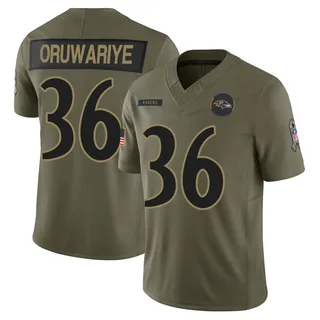Amani Oruwariye Baltimore Ravens Youth Limited 2025 Salute to Service Nike Jersey - Olive