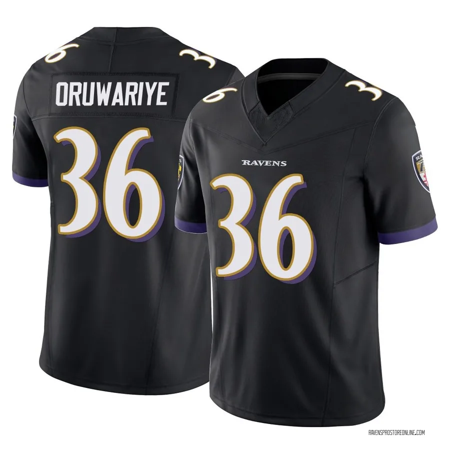 Amani Oruwariye Baltimore Ravens Youth Limited Vapor F.U.S.E. Nike Jersey - Black