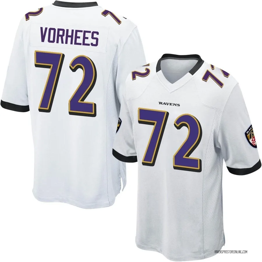 Andrew Vorhees Baltimore Ravens Men's Game Nike Jersey - White