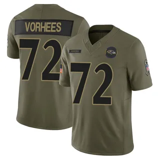 Andrew Vorhees Baltimore Ravens Youth Limited 2025 Salute to Service Nike Jersey - Olive