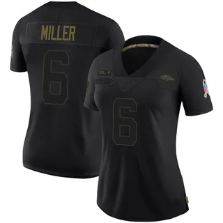 Anthony Miller Baltimore Ravens Women's Limited 2020 Salute To Service Nike Jersey - Black